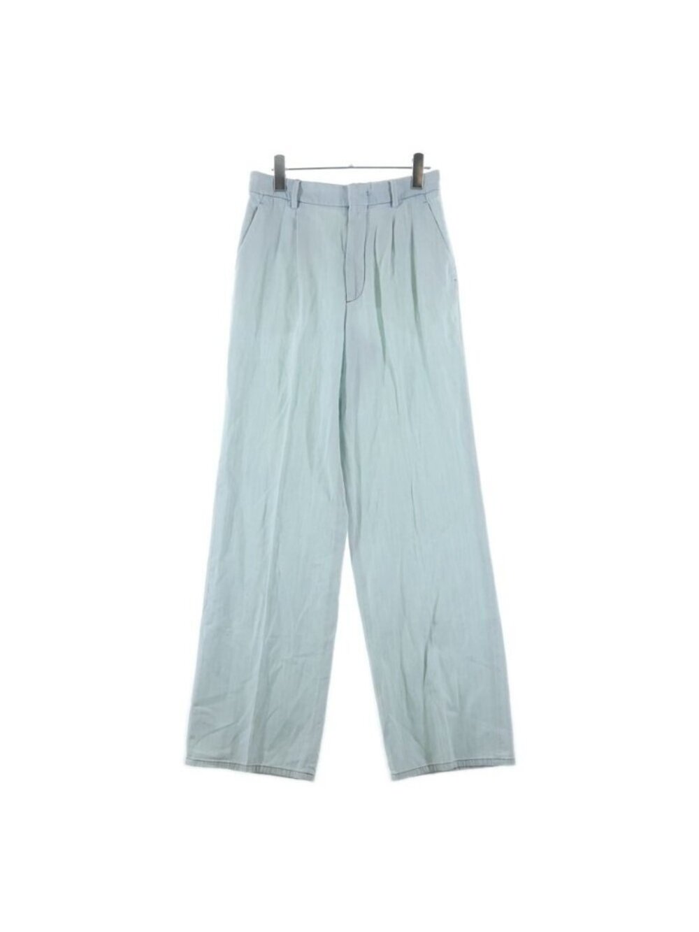 Miu Miu Chambray Denim Pants Blue